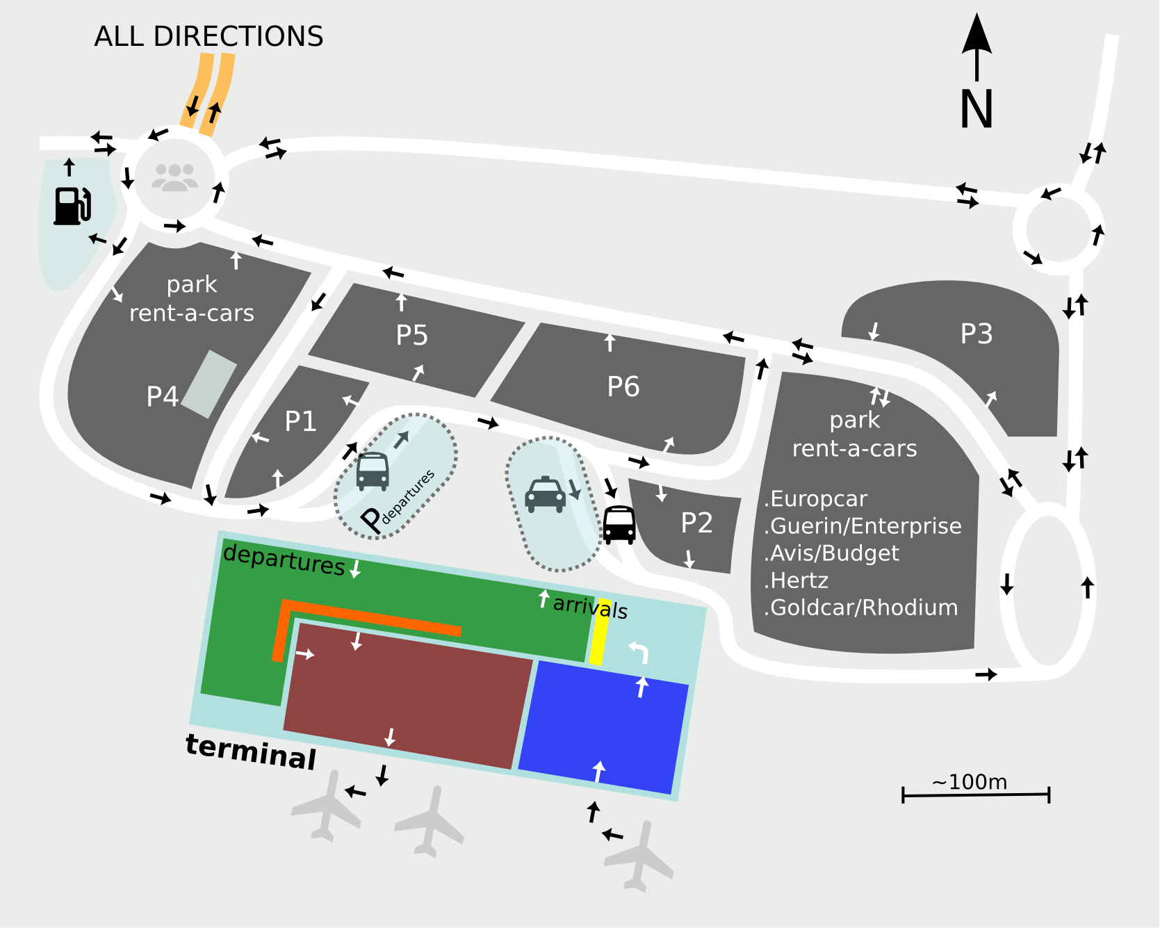 FAO Airport map