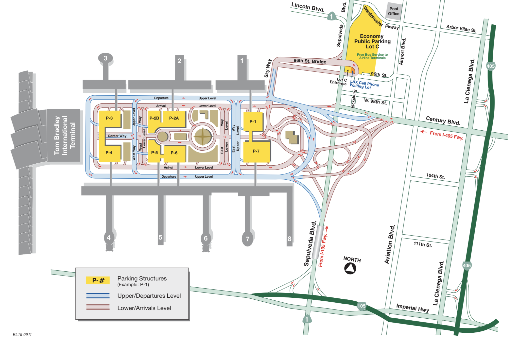 LAX Airport map